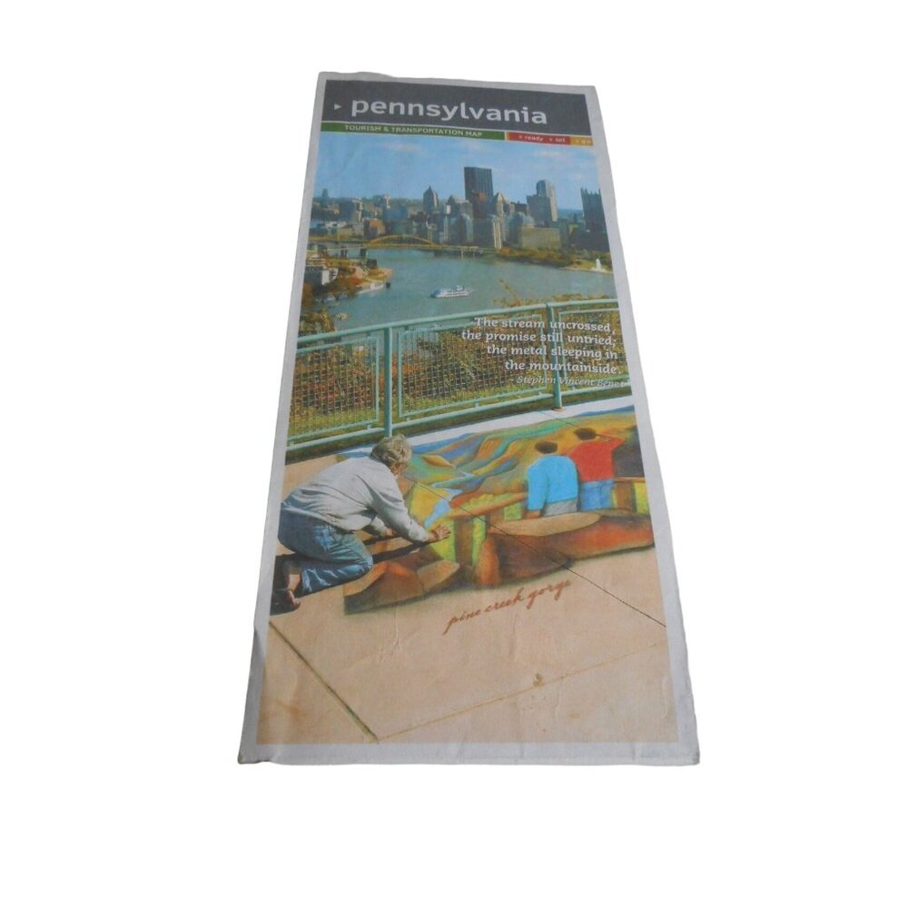 2007 Pennsylvania State Road Map Tourism and Transportation Map
